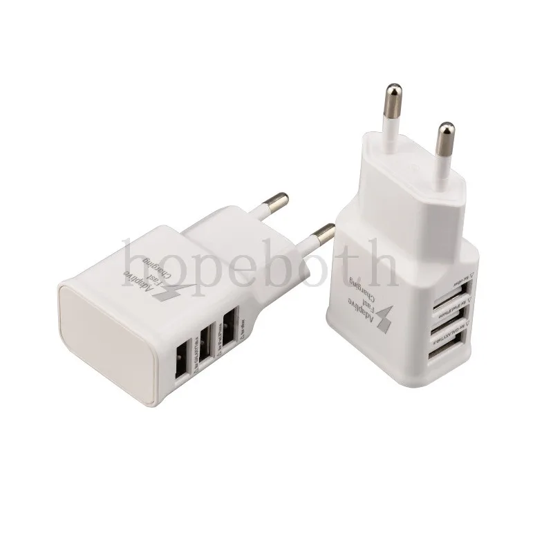 

3 USB-порта переменного тока с вилкой для ЕС, 100 шт.