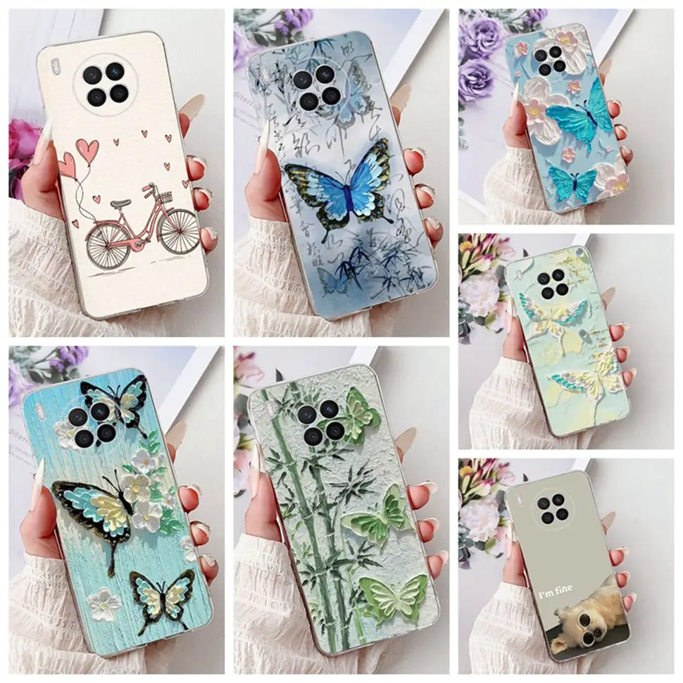 Милый мультяшный чехол для Honor 50 Lite Nova8i мягкий силиконовый телефона Huawei Nova 8i 8 i