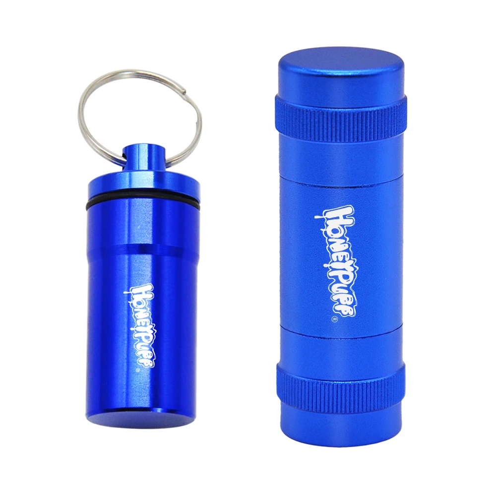 

HONEYPUFF Aluminum Pollen Press Presser 9ML Aluminum Stash Jar Herb Storage For Tobacco Container Smoking Accessories