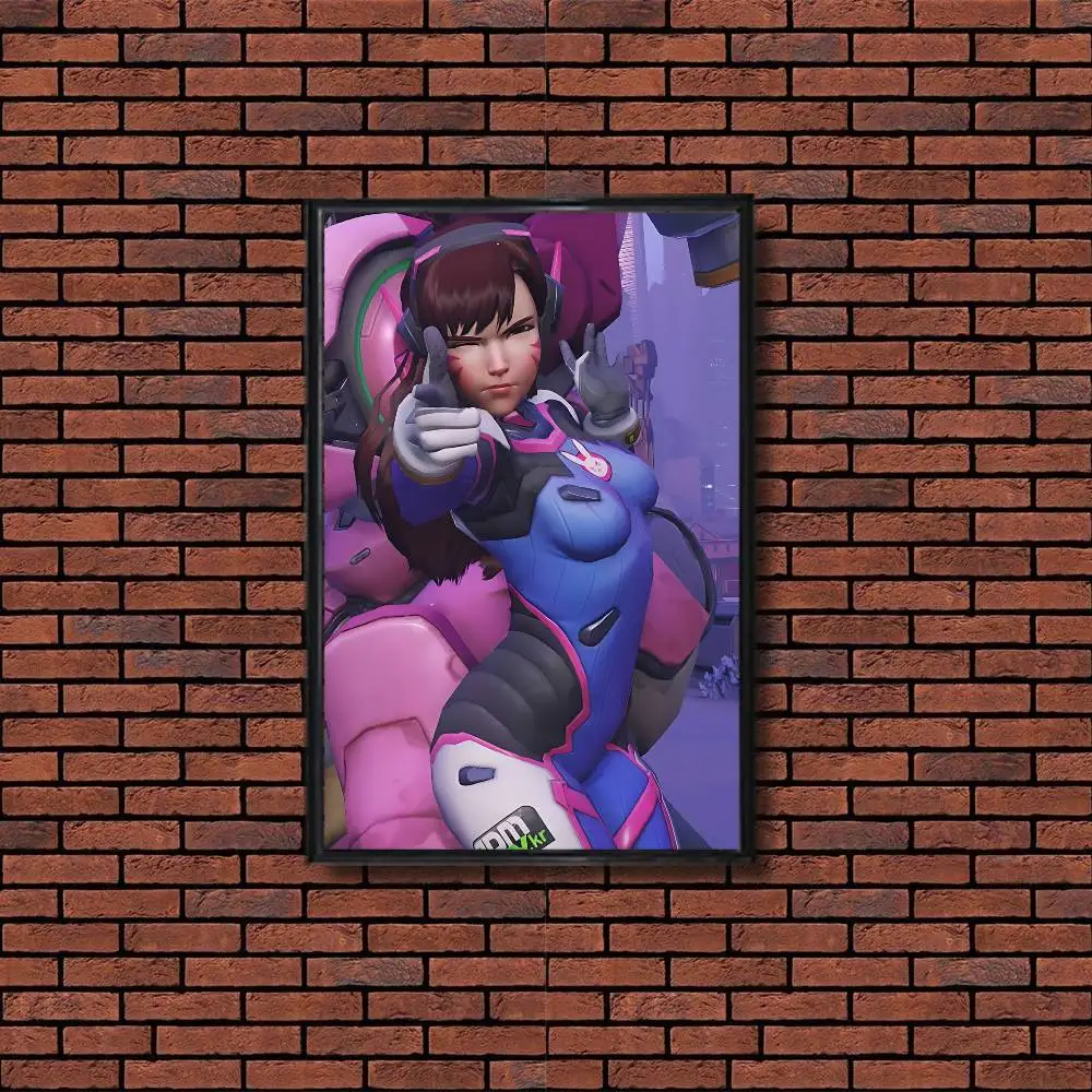 Фото Постер Tracer game D Va Overwatch, модный настенный декор для кофейни, офиса, бара, лучший подарок, качественная наклейка, напечатанная на бумаге PP №5