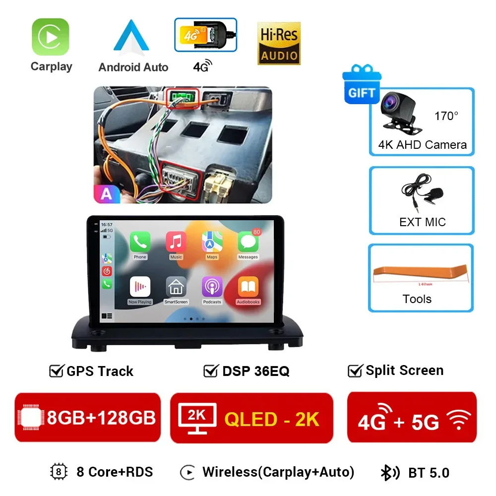 Аудиосистема Android 16 для Volvo XC90 Android 2004 2005 2006 2007 2008-2014, автомобильное радио, мультимедиа, GPS, 2 din, Android, авторадио, CarPlay