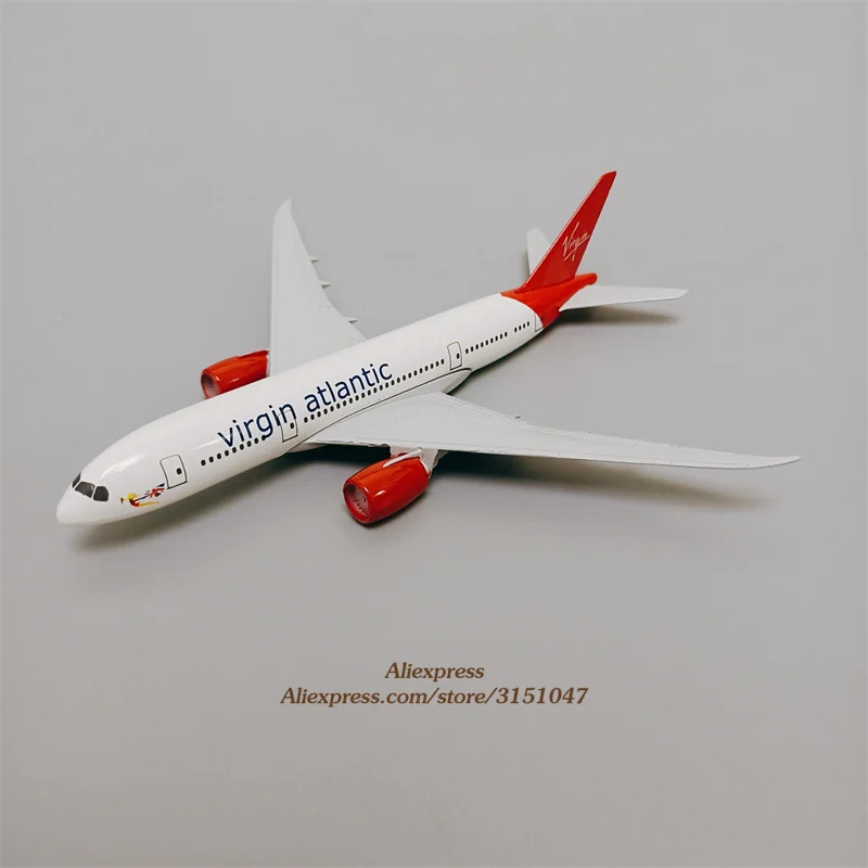 

15cm Metal Air British Virgin Atlantic Airways Boeing 787 B787 Airlines Plane Model Airplane Model w Holder Diecast Aircraft