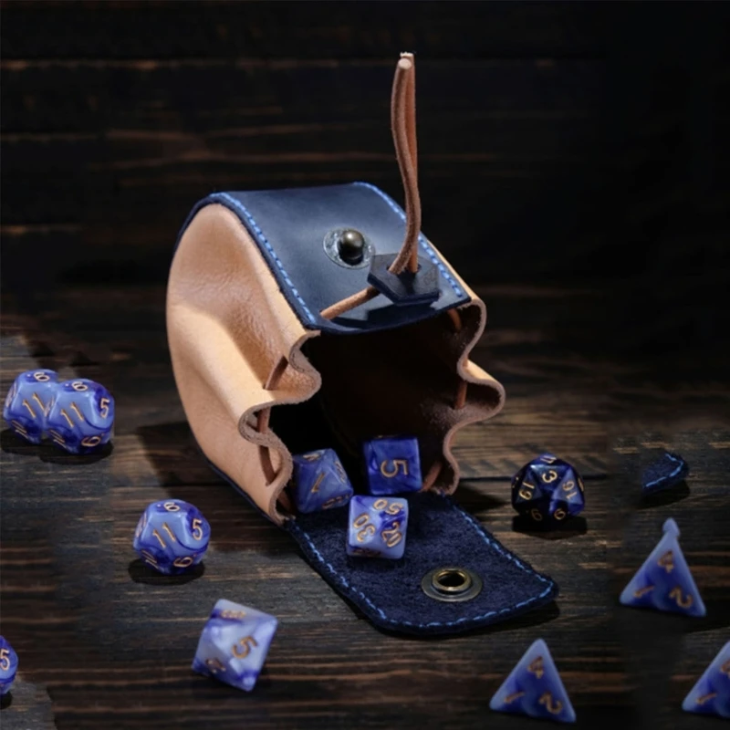 Y1UB Сумка для игральных костей из искусственной кожи Мини Портативная сумка