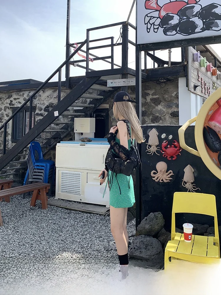 Pu Xia Pursummer Платье с цветочным принтом 2024 новое женское летнее короткое платье юбка