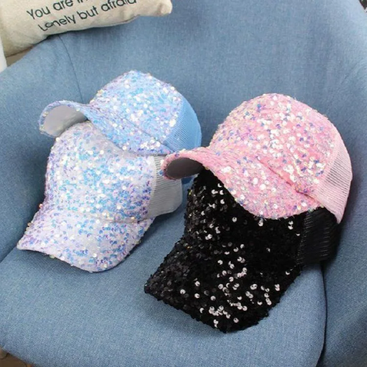 

Hat Women's New Summer Baseball Cap Korean Duck Tongue Hat Net Red Sequin Sun Visor Hat Fashionable And Breathable