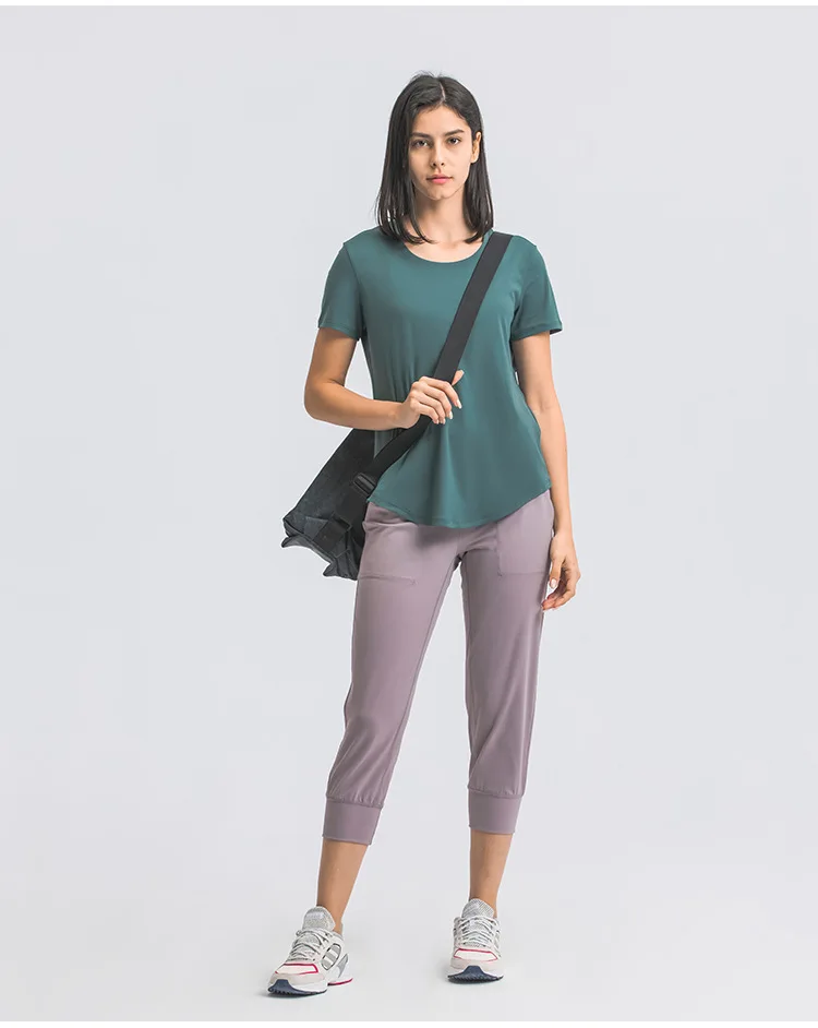 Women's T-shirt Yoga Crop Top Fitness Sportswear  Sports Shirts Short Sleeve Woman Top Gym Breathable Quick Dry Fitness Shirt