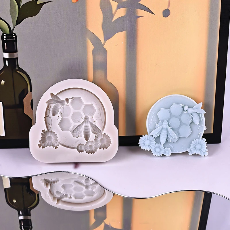 Силиконовая форма для мастики в виде сот фоторамка шоколада пчелы фотопаста
