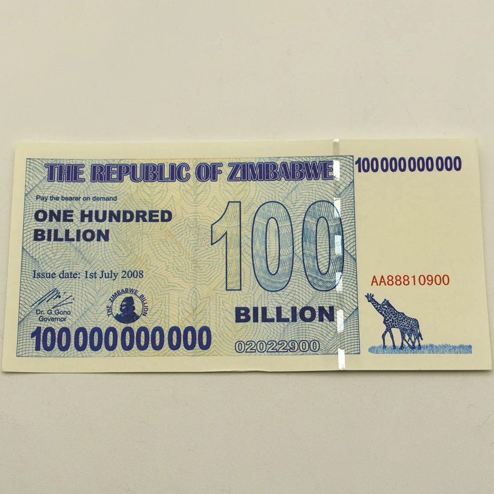 Бумажные банкноты в Зимбабве сто миллиардов банкнот лучшая художественная