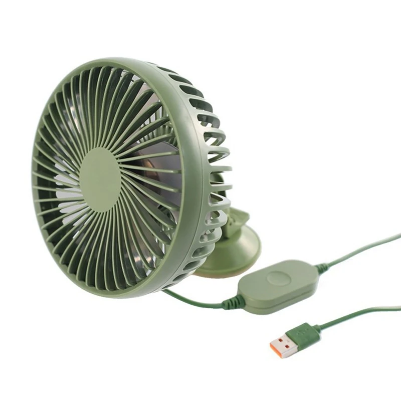 

3 Speed Cooling Fan Mini Car Fan ABS Black Auto Single Head Fan Suction Cup