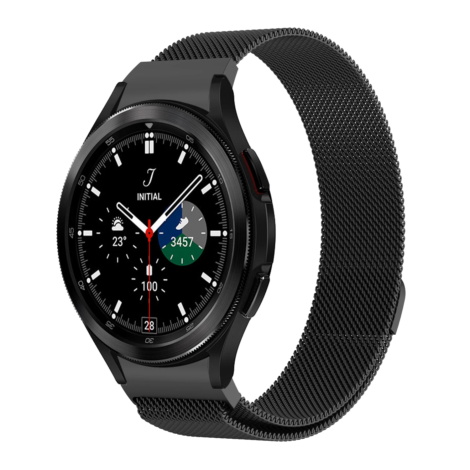 

Galaxy Watch4 44mm 40mm Stainless Steel Strap for Samsung Watch 4 Classic 46mm 42mm No Gaps Wrist Band Magnetic Metal Bracelet