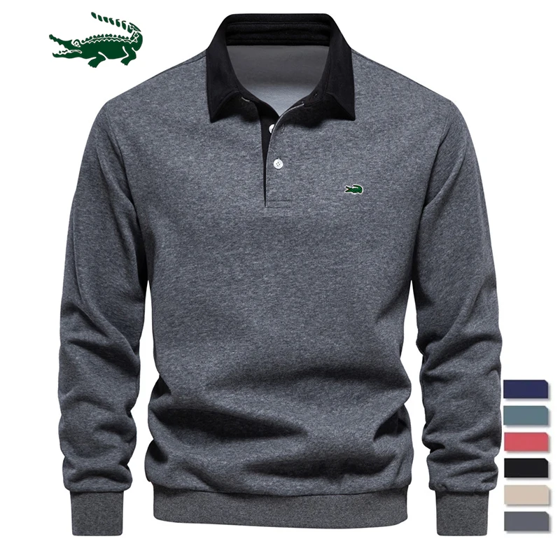 

2023 New Autumn Fashion Design Polo Neck Sweatshirts for Men Casual and Social Wear Quality Cotton Mens Sweatshirts