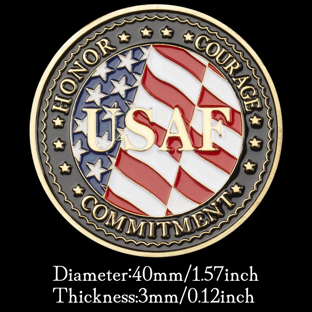 Сувенирная монета ветеранов ВВС США позолоченная от мужества памятный подарок