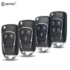 KEYYOU 10X складной ключ для автомобиля, модифицированный флип для Chevrolet Cruze Epica Lova Camaro Impala 245 кнопки дистанционного управления