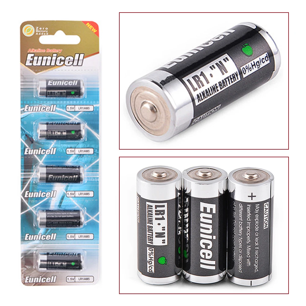 Eunicell LR1 N Size Alkaline Batteries for Toys Speaker Players Remote Control, 600mAh LR 1 AM5 E90 MN9100 910A 1.5V Dry Battery images - 6