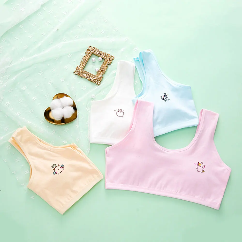 Бюстгальтер для девочек-подростков короткий топ нижнее белье жилет спортивные