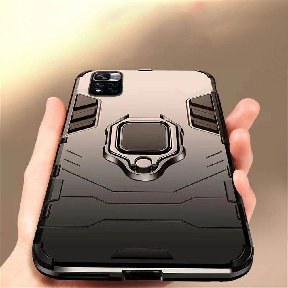

redmy note11 pro case Cover For Xiaomi Redmi Note 11 Pro Case Combo Ring Holder Case for Redmi Note11 / Note 11 Coque Funda Capa
