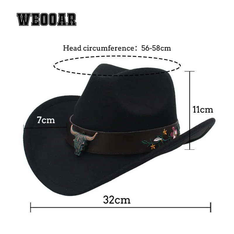 Ковбойская шапка в тибетском стиле для мужчин и женщин осень 2022 черные широкие