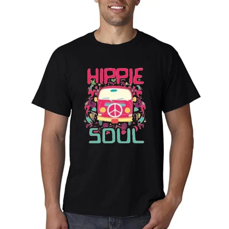 

Женские футболки с принтом HIPPIE SOUL, летние рубашки для женщин, графическая футболка с рукавом и круглым вырезом в стиле Харадзюку