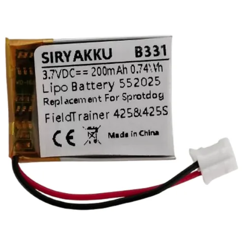 3,7 V 200mAh запасная батарея для SportDOG FieldTrainer 425 SD-425S FT-125 FT-125W передатчики, SR-225