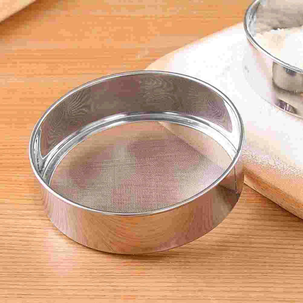 

Flour Sifter for Stainless Steel Professional Round Flour Sieve Strainer Fine Mesh Strainer for Straining Powdering Tea 25CM