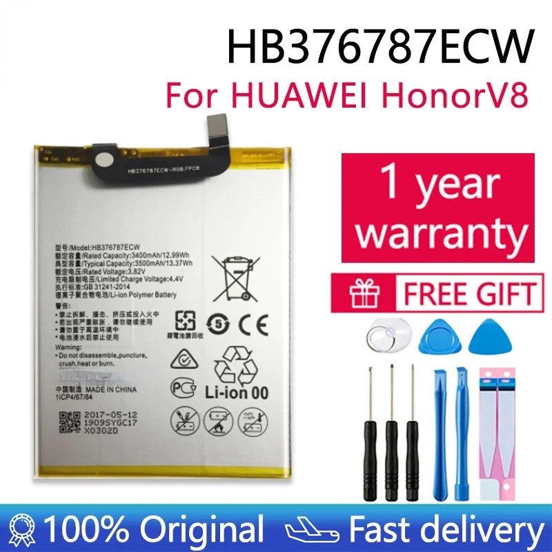 

Для HUAWEI Honor V8 аккумулятор HB376787ECW для Hua wei Honor V8 HonorV8 для батареи GB/Φ T18287 2013