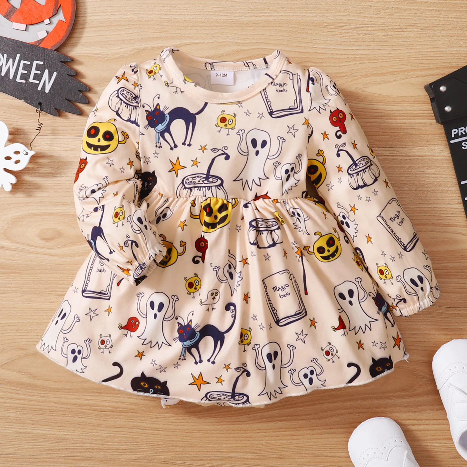 

Baby Long Sleeve Bodysuit Infant Boys Girls Halloween Long Sleeve Cartoon Prints Romper Newborn Bodysuits Boy 5