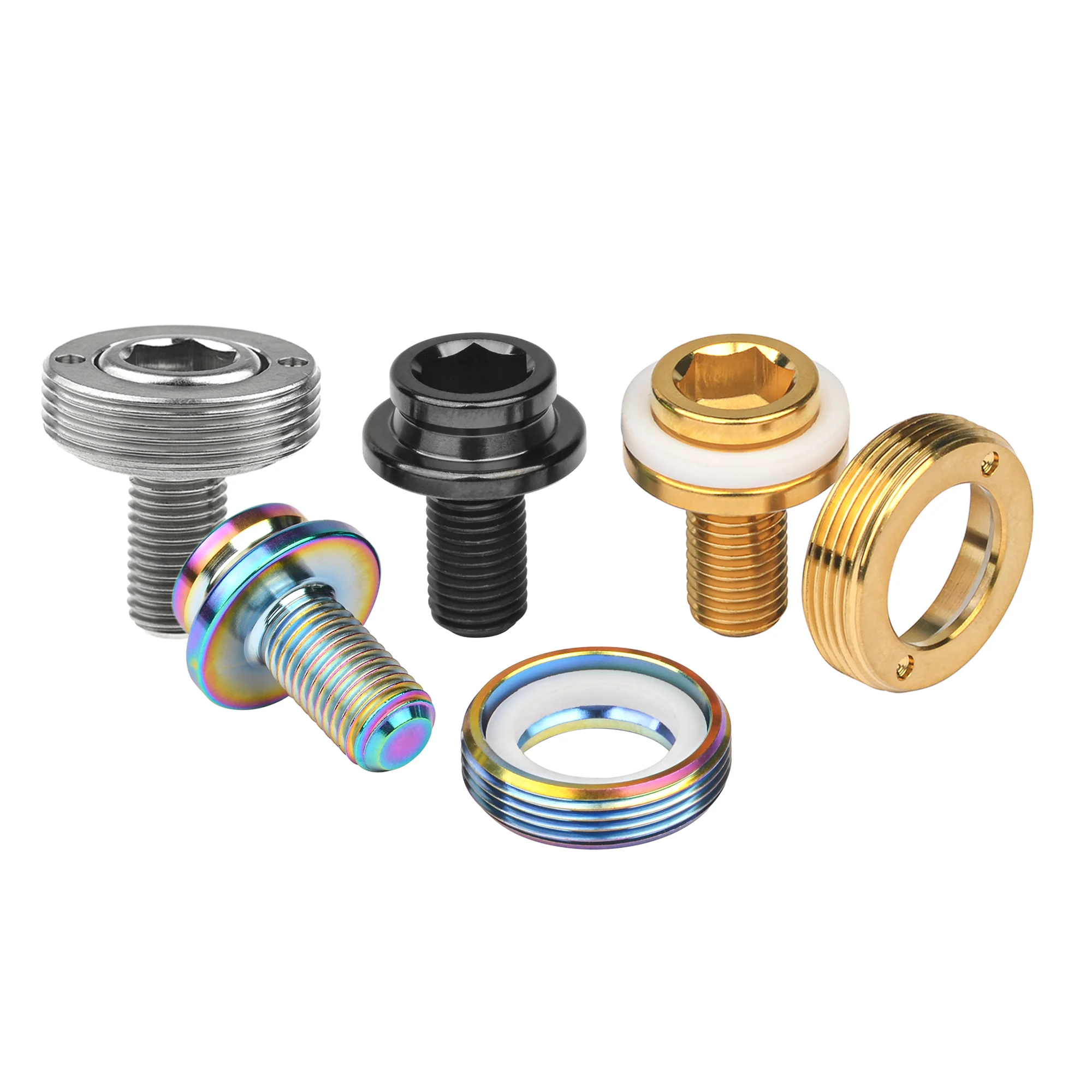 

Xingxi M8x15mm Pitch1.0mm Mountain Bike Center Axle Bolts Waterproof Crank Fixing Screws for Bicycle Accessorie