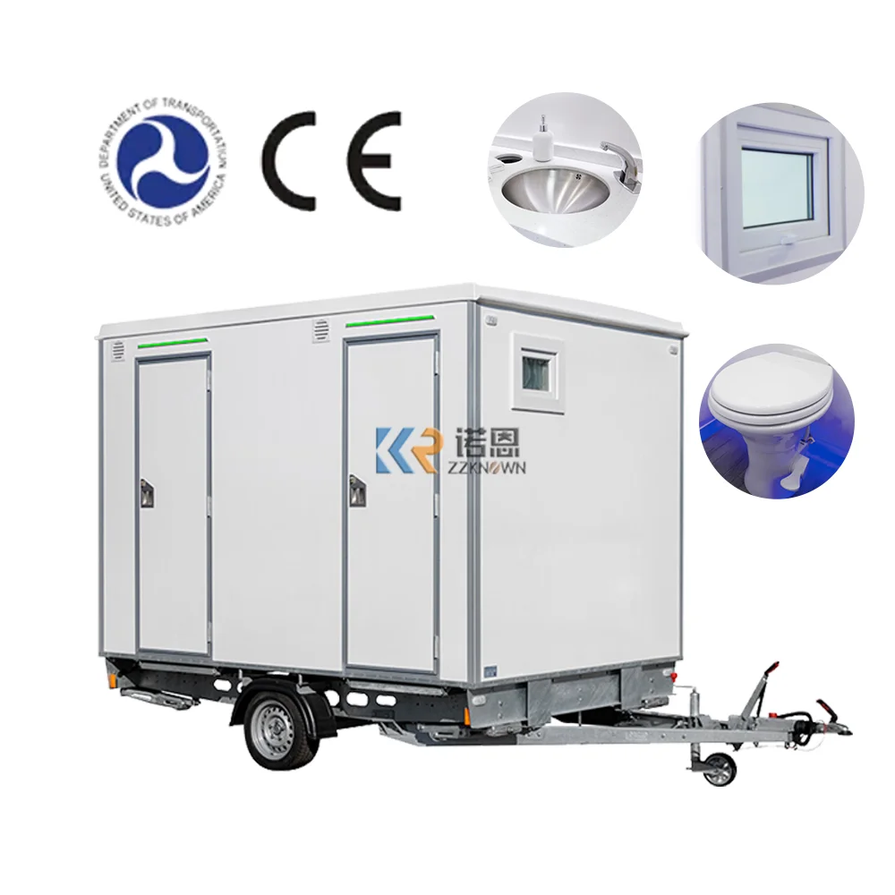 

Outdoor Mobile Toilet Potty Site Portable Toilets Restroom And Shower Room On Trailers 23468 Rooms Can Be Customized