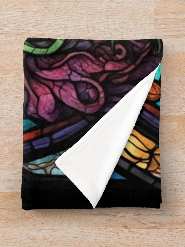 Витражи Ктулху Усхолия Лавкрафт щупальца одеяло ужасов покрывала