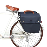 tourbon vintage bicycle saddle bags rear seat bike pannier rack trunk double roll up luggage waterproof 23l carrier accessories