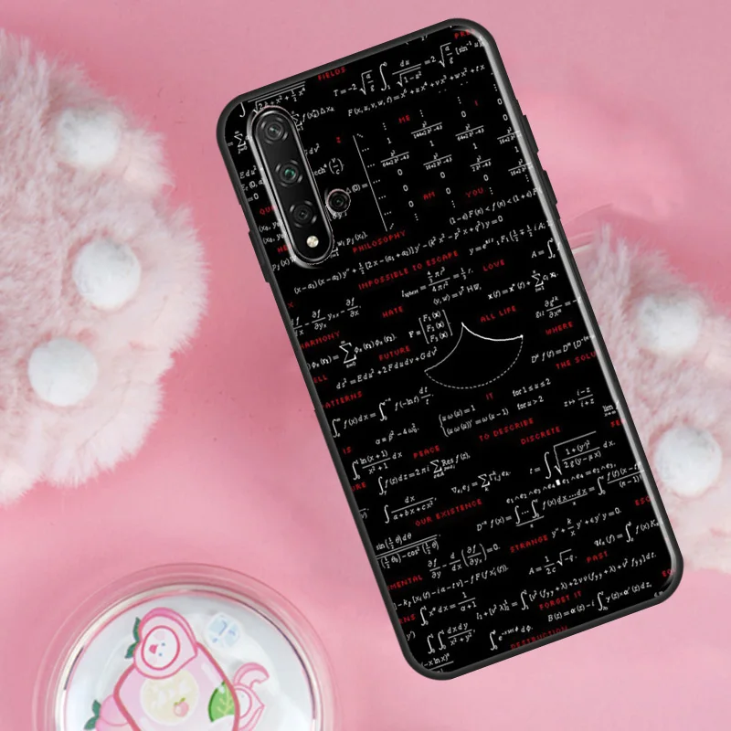 E mc2 формула Математика Смешные науки для Honor 50 чехол 8X 9X Huawei P20 P30 P40 Pro Mate 20 Lite P Smart 2019