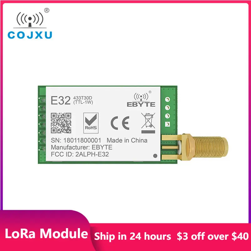 LoRa SX1278 SX1276 TXCO 433 МГц 1 Вт модуль E32-433T30D-V8 lora передатчик UART 433t30d большой радиус действия 8 км беспроводной Радиочастотный приемопередатчик