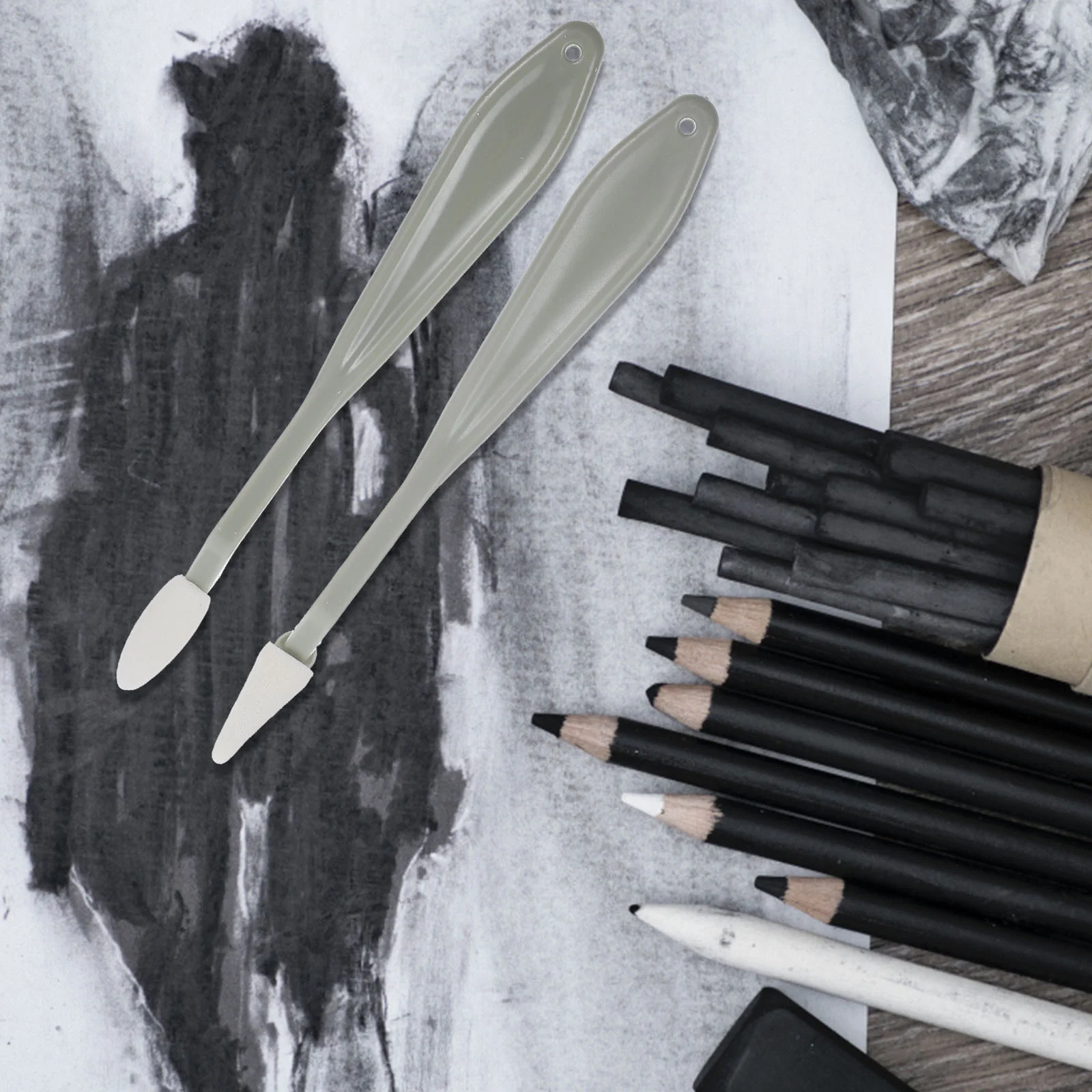 Ручка наждачная бумага триммер губки инструмент для рисования угля точилка