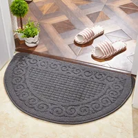 Semi Circle Area Rug Non-slip Entrance Door Mat Carpet Waterproof Semi-Round Welcome Door Mat Outdoor Patio Area Rug Doormat