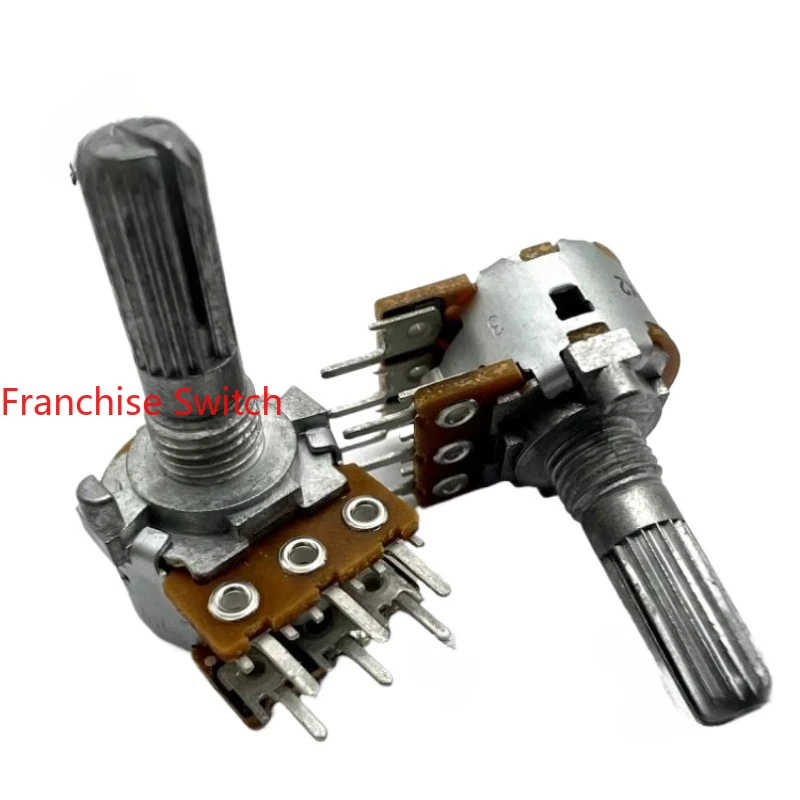 10 шт. RK16312A0C4Z двойной потенциометр B50K × 2 оси длина 20 мм зуб пилы