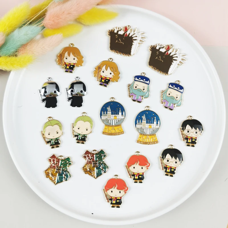 

10 шт., милые Подвески из сплава с капающей эмалью