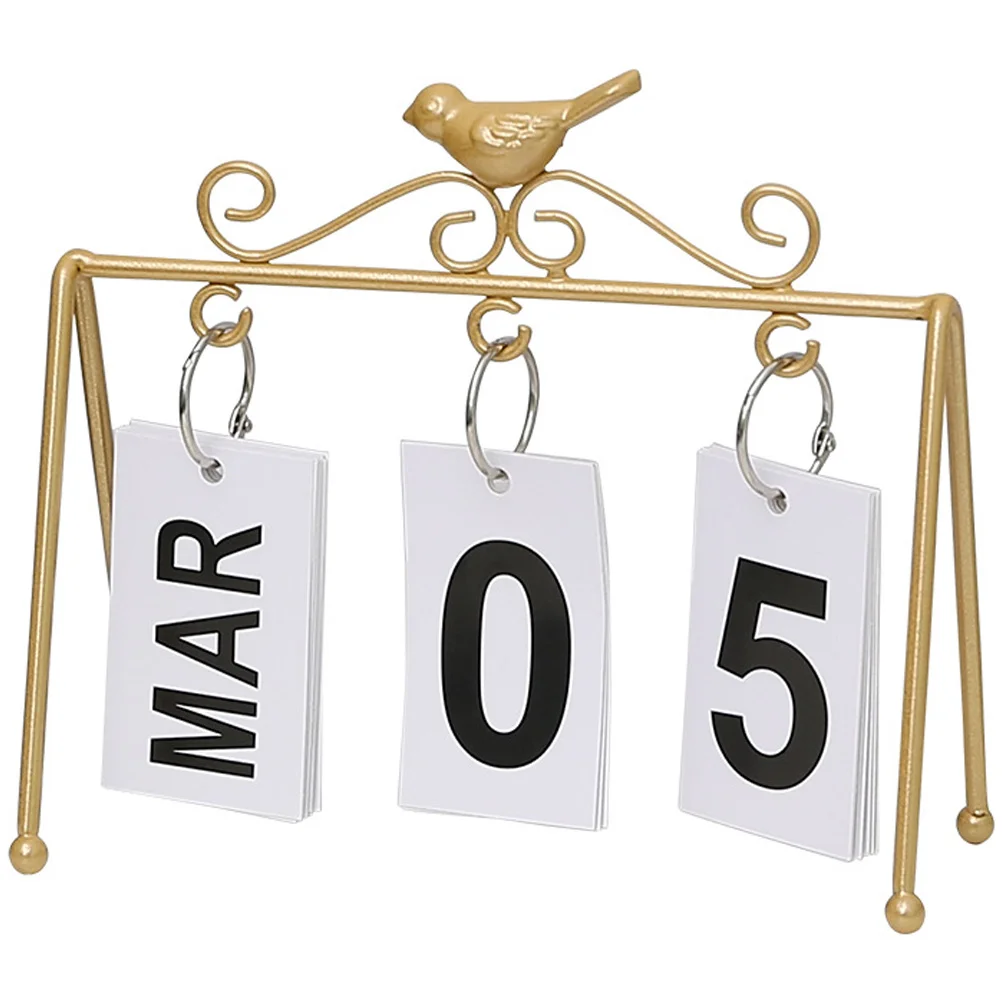 

Вечный настольный календарь, декоративный вечный органайзер для стола, металлический, Повседневный, офисный, винтажный, с подставкой для уч...