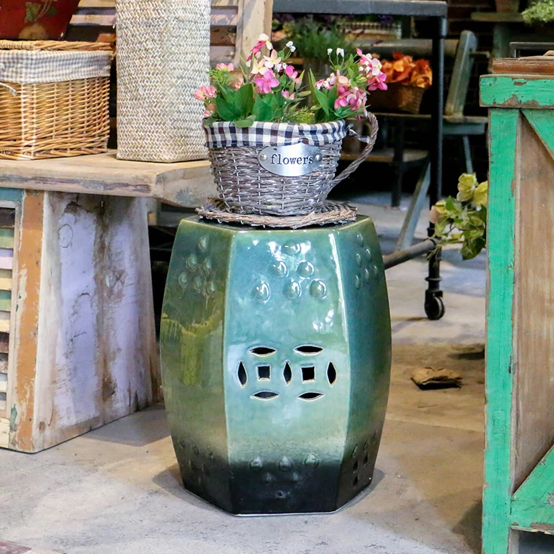 Китайская сине-белая керамическая табуретка со слоном фарфоровый садовый