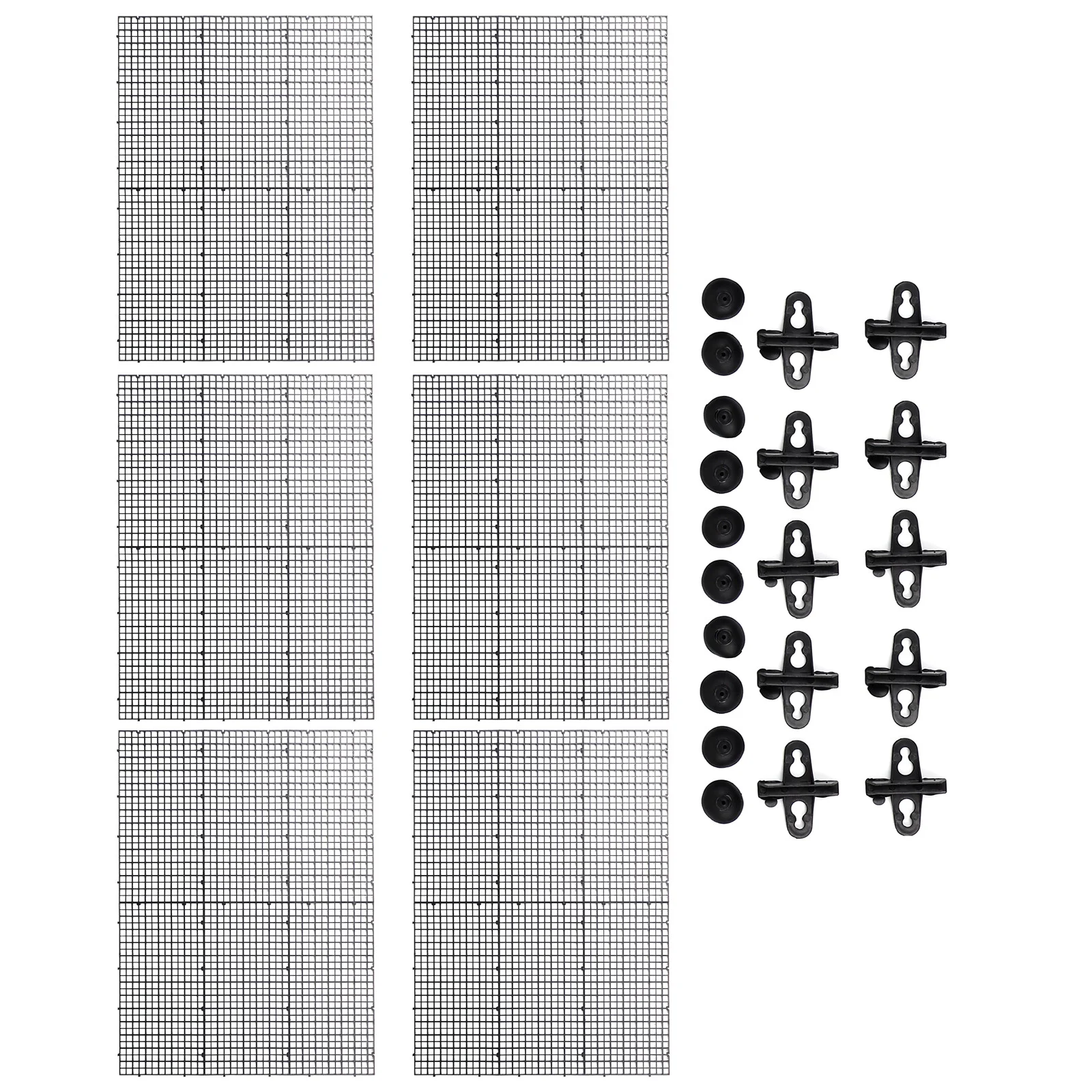 

Tank Bottom Isolation- 6Pcs Aquarium Divider Tray Grid Crate Tank Divider Filter for Mixed Breeding 30x15cm Fish