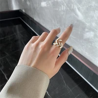 korean style leaf branch shape open rings for woman heart star flower zircon opal adjustable finger ring fashion party jewelry