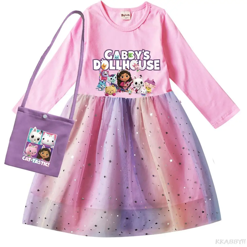 Женское платье для кукольного домика с длинным рукавом |