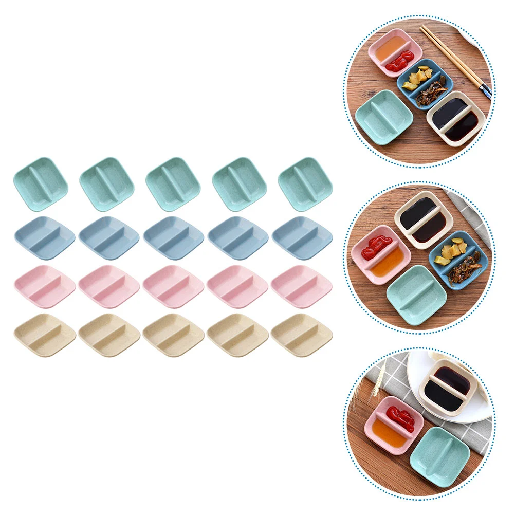 

Dish Sauce Plate Dishes Dipping Bowl Plates Seasoning Bowls Serving Soytray Vinegar Compartment Snack Sushi