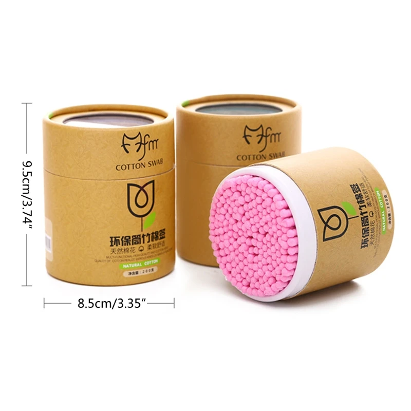 

200 шт./коркорт. Ватные палочки с двойной головкой инструменты для ухода за носом одноразовые палочки Прямая поставка