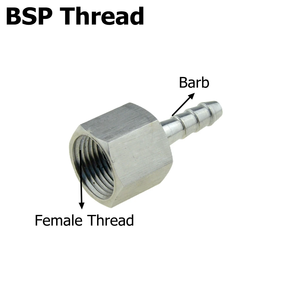 

Штуцер шланга из нержавеющей стали WYWBEY 6-19 мм, внутренняя резьба 1/4-1/2 BSP