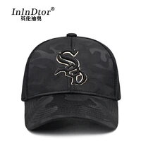 camouflage hat mens trendy spring and summer double layer embroidery letter baseball cap mens mesh breathable peaked cap