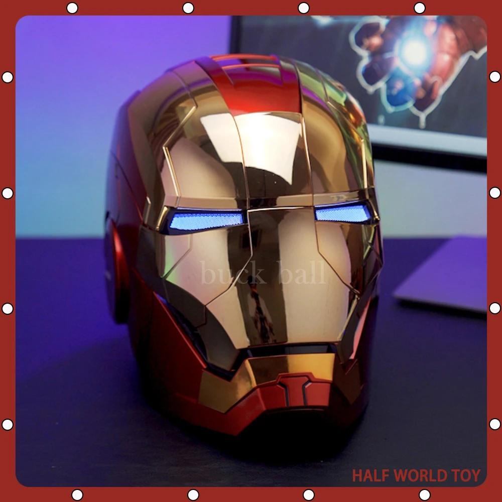 Железный человек MK5, шлем, война 1:1, машина Мстители, косплей, электрический, открывающийся, закрывающийся, китайский, английский, голосовой пульт дистанционного управления, игрушка, рождественский подарок