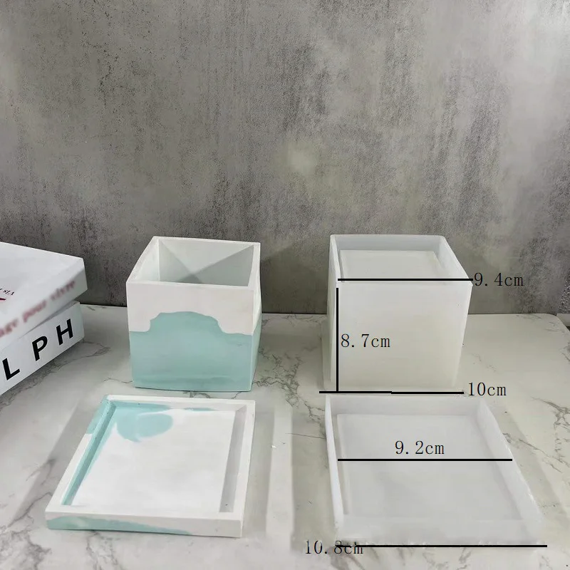 Большой цветочный горшок глина силиконовый цилиндр плантатор форма ручной