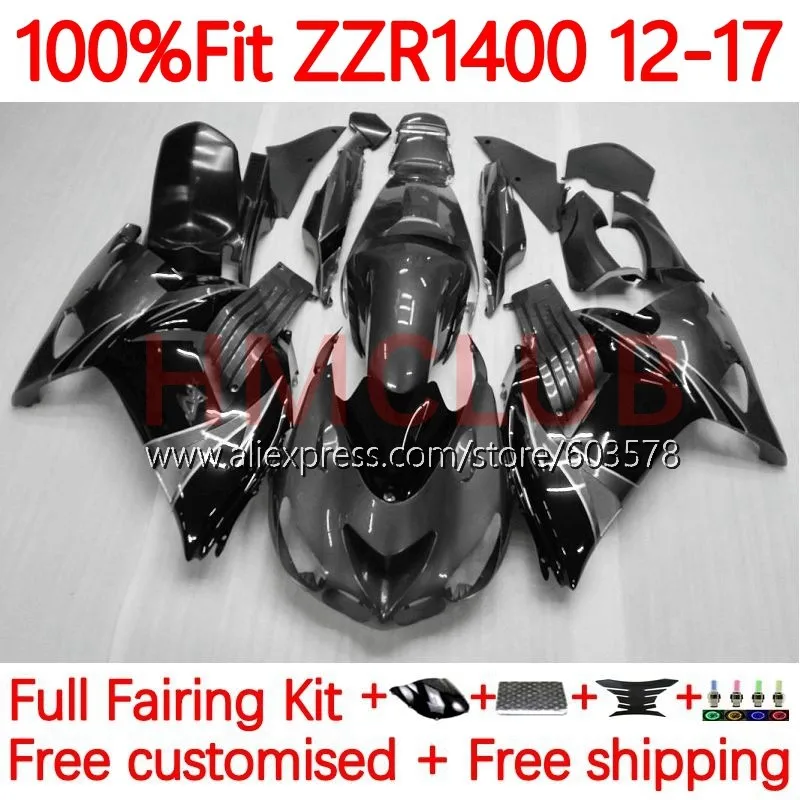 

Корпус для KAWASAKI NINJA ZX ZZR 1400 ZZR1400 2012 2013 2014 2015 2016 2017 129 черный, серый цвет, фотообтекатель 12 13 14 15 16 17 81No.