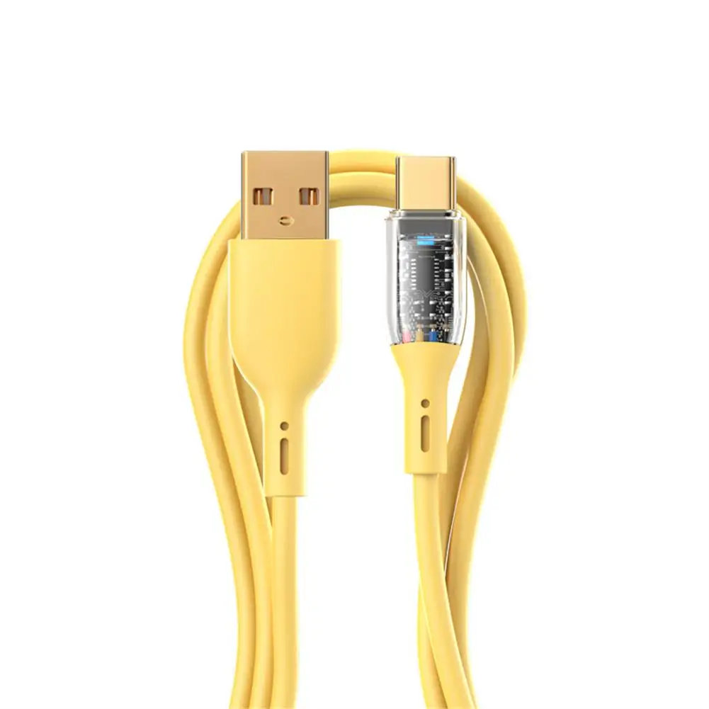 

Прозрачный кабель для передачи данных, 1 метр, 66 Вт, совместимый с Huawei, Тип c, 6A, Сверхбыстрая зарядка Pd, зарядный кабель с подсветкой