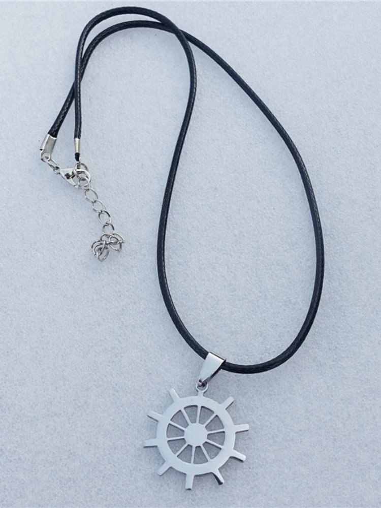 

Ожерелье с подвеской в виде руля из нержавеющей стали, ожерелья-шлемы для Мужчин, Ювелирные изделия в стиле панк для мальчиков